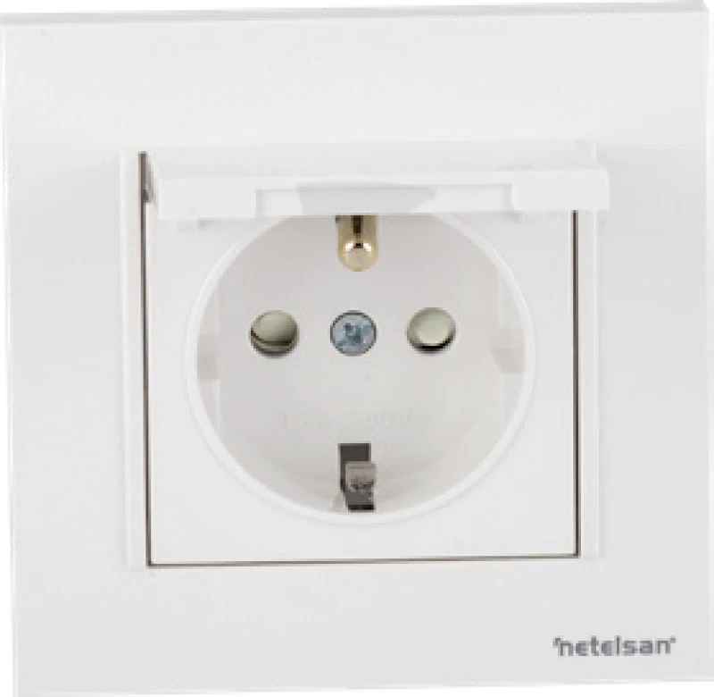 Kapaklı UPS Priz (Fransız Standardı) (Çocuk Korumalı)